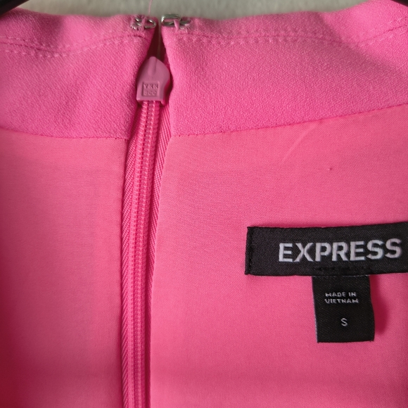 Express Pink Cutout Waist Blazer Dress Size Small Long Sleeve Mini - Picture 3 of 5